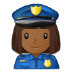 👮🏾‍♀️ woman police officer: medium-dark skin tone display on Samsung